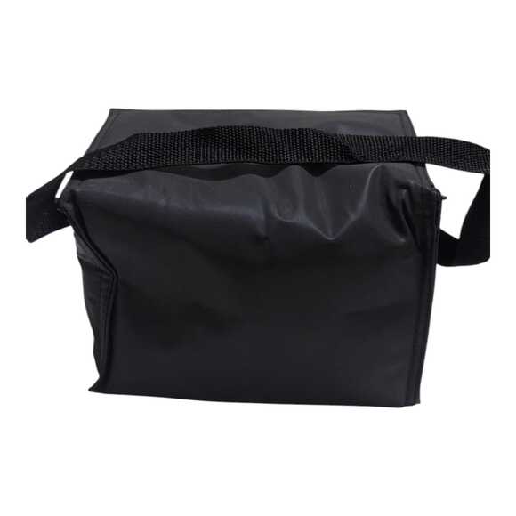 Newport Pleasure Insulated Cooler Bag 8x6x6” Black 6 Can Lunchbox Tote‎ w Strap - Picture 3 of 7